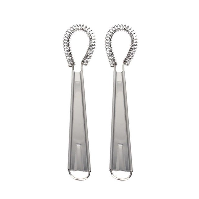 2pcs Stainless Steel Egg Beater Spring Manual Whisk Hand Held Cream Stirrer Milk Blender Coffee Mixer