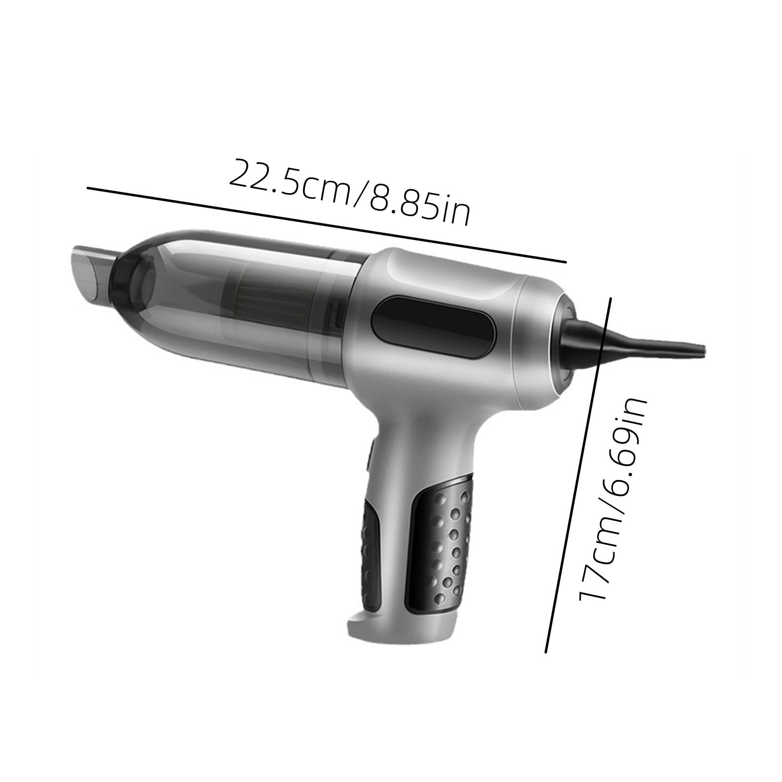 Gnmfd Handheld Car Vacuum Cleaner, Strong Suction 6000Pa, Rechargeable Wireless Portable for Dry Wet Cleaning, Dust, Debris, Pet Hair Removal for Vehicles, Home, Office, Compact Lightweight Design