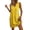 Yellow, variant on Womens Summer Short Dresses Plus Size Floral Printed V-Neck Sleeveless Casual Summer A-Line Loose Dress with Pockets