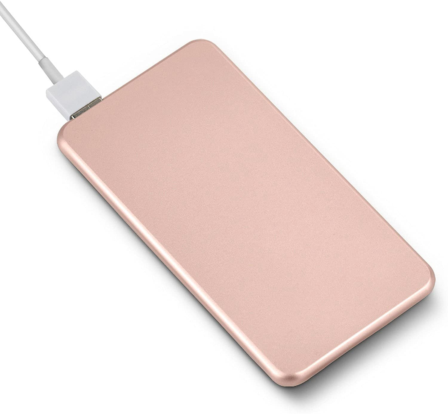 Lian LifeStyle Exceptional Portable Phone Charger w/Dual USB Output - 5000 mAh Ultra High Capacity Power Bank, High-Speed Charging for iPhone, iPad, Samsung & Other Cell Phones - Y5 Rose Gold