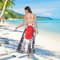 thumbnail image 7 of FORMRS Womens Long Sarong Beach Wrap Semi-Sheer Bikini Skirt Bathing Swimsuit Cover Up, Black Streets, 7 of 7
