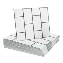 Uxcell 20pcs Peel and Stick Marble Tiles, Waterproof Wall Panel Backsplash, 12"x12" PVC Peel and Stick Shower Tiles for Bathroom, White Brick Design
