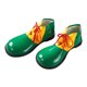 thumbnail image 5 of 1 par de zapatos de payaso de halloween botas vestido comedia unisex para adultos disfraces disfraces fiesta eventos suministros (verde), 5 of 6