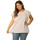 thumbnail image 1 of BluTop Sin Mangas De Lunares De GaTalGrande PaMujer Blanco 4XL, 1 of 6