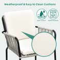 thumbnail image 4 of Dextrus Set of 2 Patio Dining Chairs, Outdoor Indoor Wicker Bistro Chairs for Patio, Backyard, Poolside, Balcony,Dining room, Living Room, Bedroom, 4 of 10
