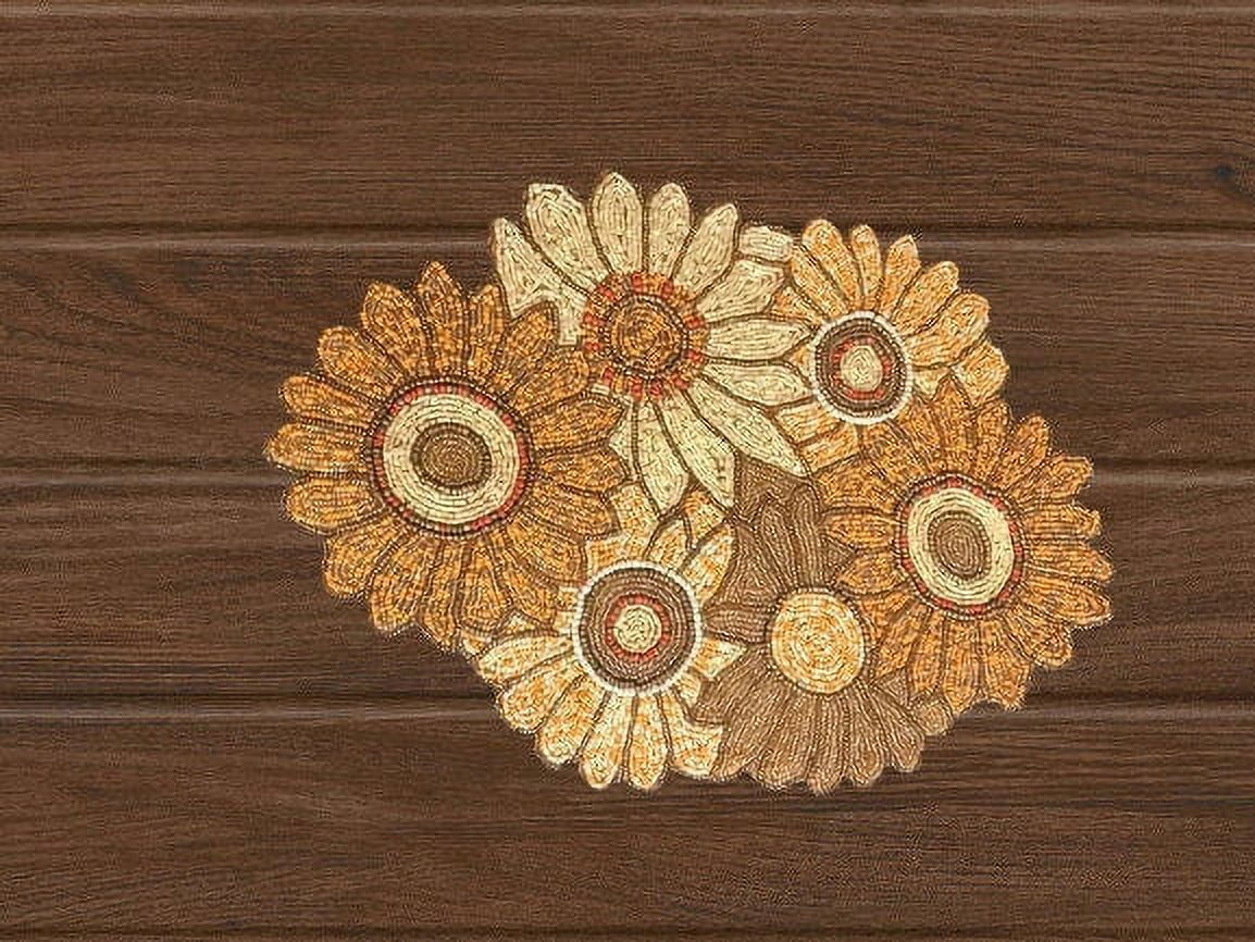 Set of 13 Pieces, Sunflower Table Runner And Placemat Set, Beaded Table Runner And Tablemat Set, Wedding Table Decoration