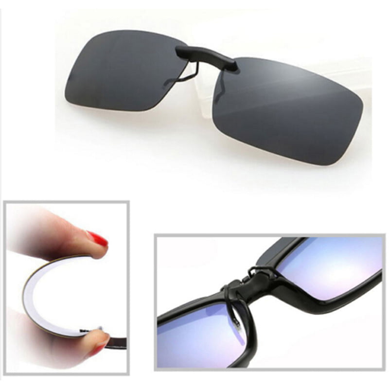 Polarized Clip On Driving Glasses Sunglasses Day Vision UV400 Lens Night VisioEC
