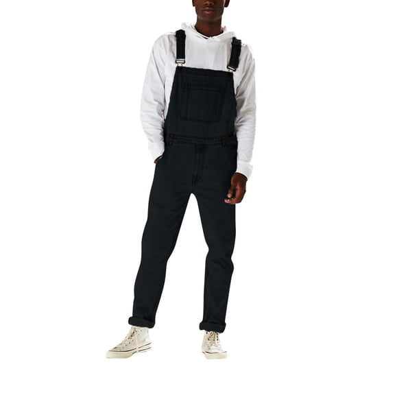 RMGVDSD Men's Bib Overalls Fashion Jeans Jumpsuit Denim Casual Work Bibs Coveralls With Suspender Straps Lightweight Jumpsuits With Pockets,Black
