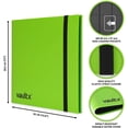 thumbnail image 2 of Vault X 12-Pocket Trading Card Strap Binder - 480 Side Loading Pocket Album for TCG & Sports Cards (Green), 2 of 6