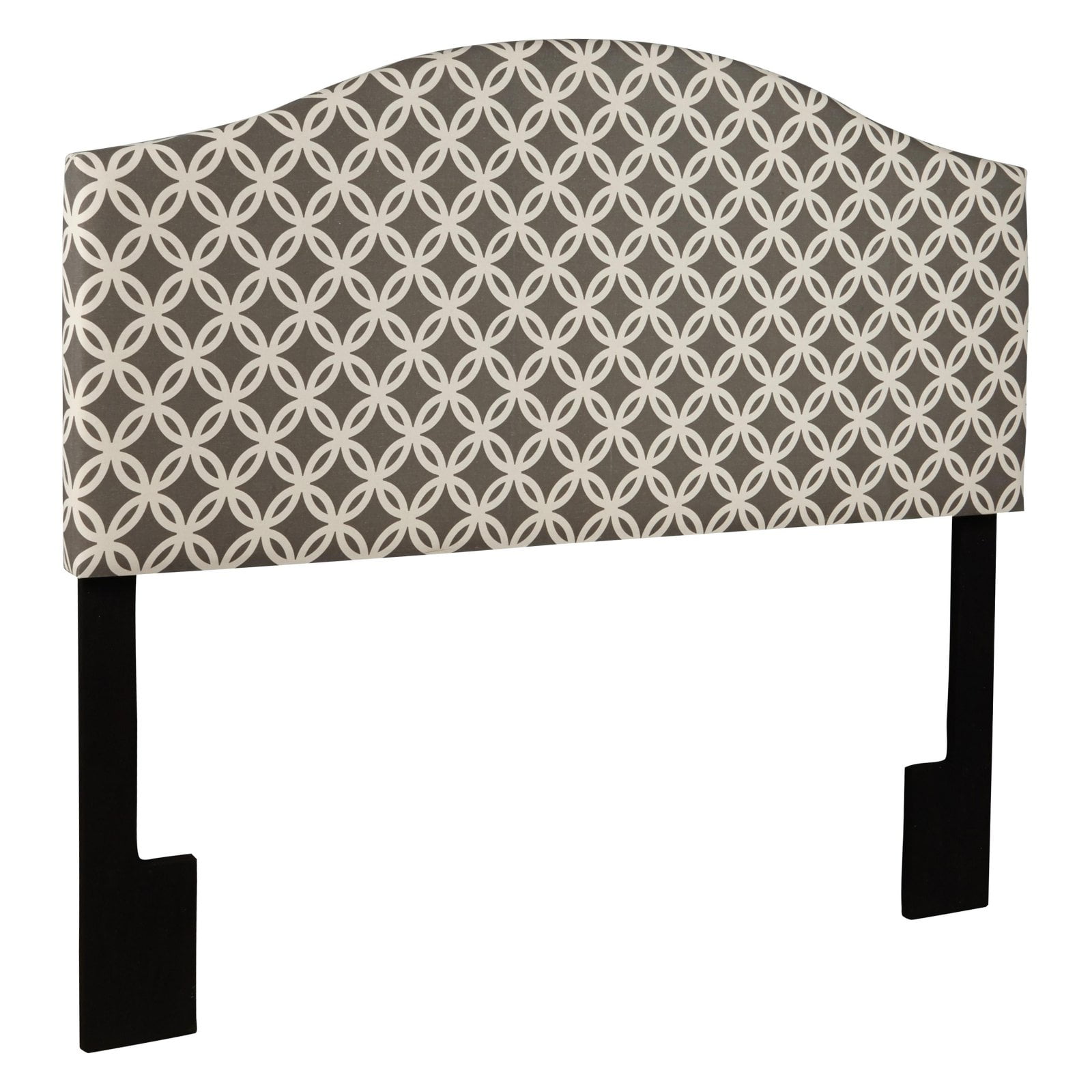 Queen Upholstered Headboard, Quatrefoil Navy