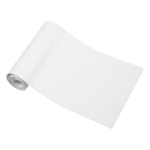 Unique Bargains White Carbon Fiber Pattern Protective Car Wrap Film 1ft x 5ft Exterior Interior Vinyl Wrap Cover 5.5mil 1 Pc Universal