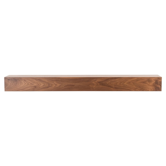 Modern Ember Walnut Creek 60 inch Fireplace Mantel Shelf - Matte Clear