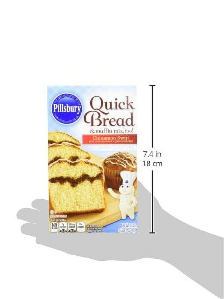 (3 pack) Pillsbury Quick Bread Cinnamon Swirl Bread and Muffin Baking Mix 17.4 OZ Box