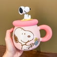 thumbnail image 1 of Taza Snoopy 2024, nueva taza con pajita, Taza de cerámica para niñas, taza de leche para niños, bonito regalo de cumpleaños, 1 of 5
