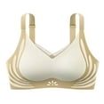 thumbnail image 4 of KHONTS Push up Bras for Women No Underwire Full Coverage Seamless Bras Wireless Soft Lightly Non- Bralettes for Everyday Wear Beige M, 4 of 4
