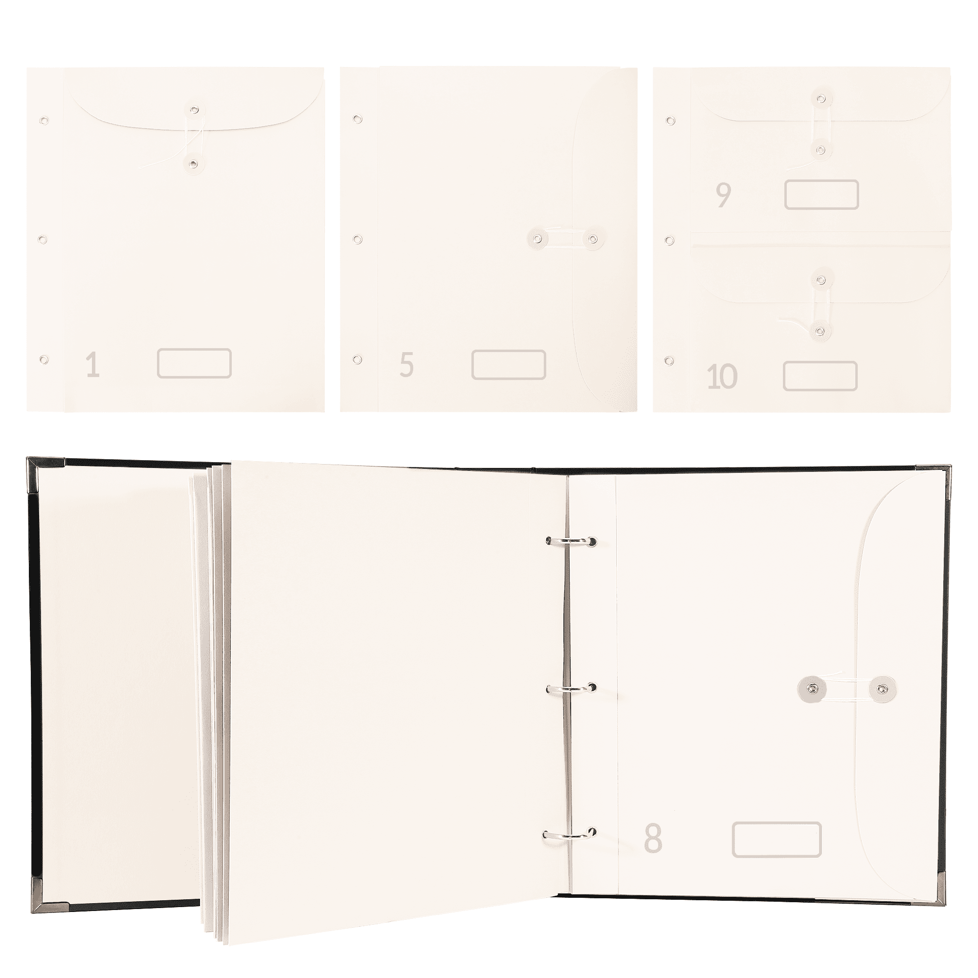 Important Document Organizer with Labels for Home, School, Office Use（1pcs-black）