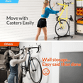 thumbnail image 6 of Vertical Bike Stand, Freestanding Bike Rack Garage Storage Upright Bicycle Floor Stand Indoor Bike Holder with Adjustable Height for Garage & Apartment - for Wheels Sizes up to 29”, 6 of 6