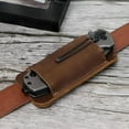 thumbnail image 6 of Retro Belt Carrying Leather Knife Scabbard Horizontally, Handmade Holster, Horizontal Carry Leather Sheath for Belt, Pocket Organizer for Men, 6 of 6