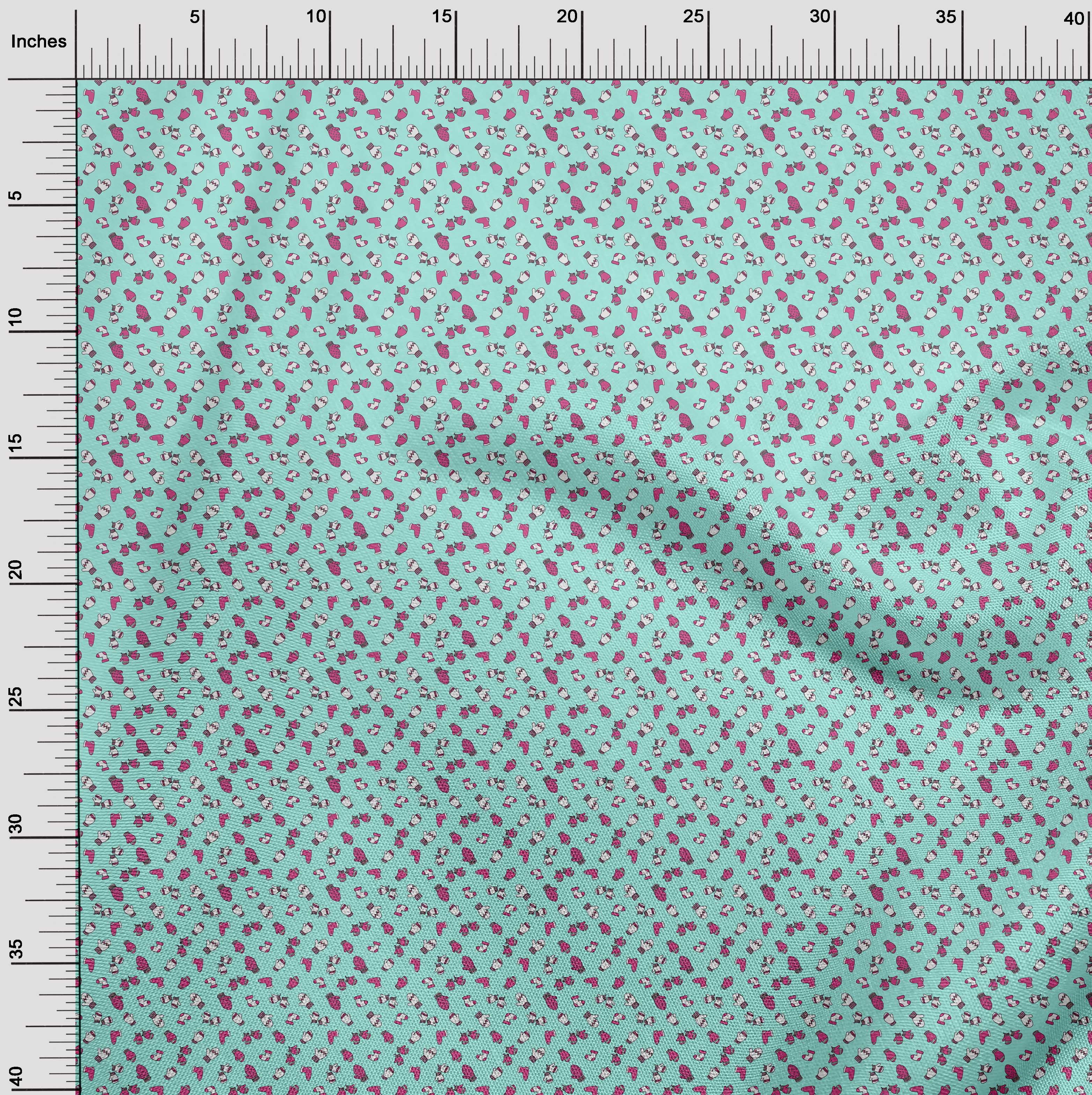 oneOone Cotton Poplin Twill Aqua Blue Fabric Christmas Dress Material Fabric Print Fabric By The Yard 56 Inch Wide