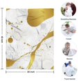 thumbnail image 4 of White Gold Marble Pattern Blanket,Comfortable Soft Flannel Throw Blanket,All Season,Warm Lightweight Blankets for Sofa Bed Couch Living Room Chair,30"x40", 4 of 4