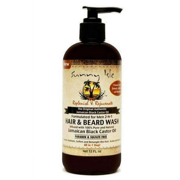 Sunny Isle Jamaican Black Castor Oil Men 2 In 1 Hair & Beard Wash