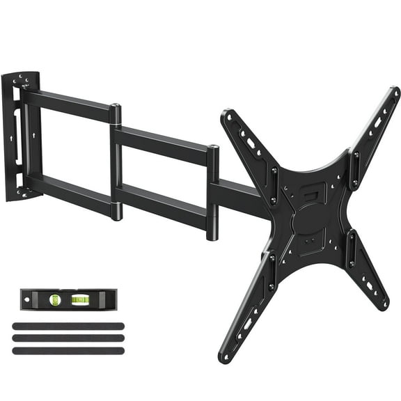 MOUNT PRO Full Motion Long Arm TV Wall Mount for Most 26-65 inch TVs, Max VESA 400x400mm and 77 lbs, with 37.4 inch Swivel Extension Arm, For Single Stud