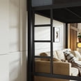 thumbnail image 6 of Leumius Twin XL Size Loft Bed with Storage Shelves and Pegboard,Metal Loft Bed Frame with USB Ports and LED Lights,Black, 6 of 12