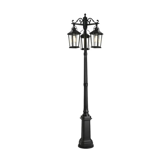 Elegant Lighting Luz 84 inch Outdoor Post light with pole in Black