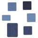 thumbnail image 2 of WHAMVOX Parches Decorativos De Tela Con Adhesivo Para Decorar Y Reparar Ropa En Azul Oscuro, 2 of 8