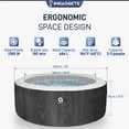 thumbnail image 3 of Avenli London Inflatable Hot Tub & Spa | 3-Person Outdoor Bubble Spa | 1380W Dual Heating | 530 GAL/HR Filter Pump | Relaxing Air Jet Whirlpool | Fast Heating | Digital Control | Lockable Cover, 3 of 8