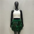 thumbnail image 2 of Outfmvch Feather Dress Skirts for Women Mini Skirt Womens Skirts Women's Feather Masquerade Stage Costume Performance Skirt Green Xxl, 2 of 4