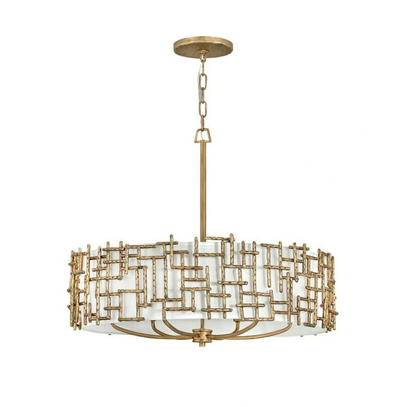 Fredrick Ramond Fr33104 Farrah 6 Light 28" Wide Drum Chandelier - Gold