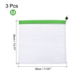 thumbnail image 2 of Unique Bargains Sacs de Produits Réutilisables 3 Pcs, Sacs de Produits en Filet Transparents pour Magasinage et Épicerie pour Fruits et Légumes - Vert, 2 of 5