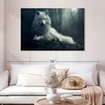 thumbnail image 2 of Elephant Stock Simple Wolf Wall Art - Horizontal Canvas Wall Art - Living Room Wall Decor - Animal Canvas - Gray And Blue Decor - 48" x 32", 2 of 8