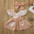 thumbnail image 3 of Nouveau-né Bébé Filles Vêtements d'Été Fleur Volant Robe Robe Robe Tenue Blanche 12-18 Mois, 3 of 7