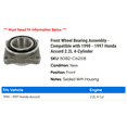thumbnail image 2 of Front Wheel Bearing Assembly - Compatible with 1990 - 1997 Honda Accord 2.2L 4-Cylinder 1991 1992 1993 1994 1995 1996, 2 of 2