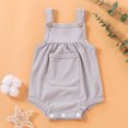 thumbnail image 2 of "Aayomet Baby Bodysuit Baby Rompers Baby Girl Boy Quilted Sweatshirt Romper Solid Color Long Sleeve Onesie Shirt Cute Fall Winter Clothes,Gray 12-18 Months", 2 of 5