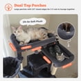 thumbnail image 4 of Pefilos 81" Tall Cat Tree for Indoor Cats, Multi-Level Cat Tower with Metal Frame Hammock, Scratching Ramp, 2 Top Perches, 2 Cozy Condos & 6 Scratching Posts, Dark Gray, 4 of 7