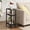 Black, variant on Y Narrow Side Table, 2-Tier Small End Table for Couch | Skinny Sofa Table, Slim Nightstand, Easy Assembly for Living Room, Bedroom, Brown TB01BB062