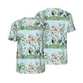 thumbnail image 3 of Daiia Chinoiserie Floral Palm Tree Mens Baseball Jersey Button Down Shirts Short Sleeve Sports Uniforms-Small, 3 of 9