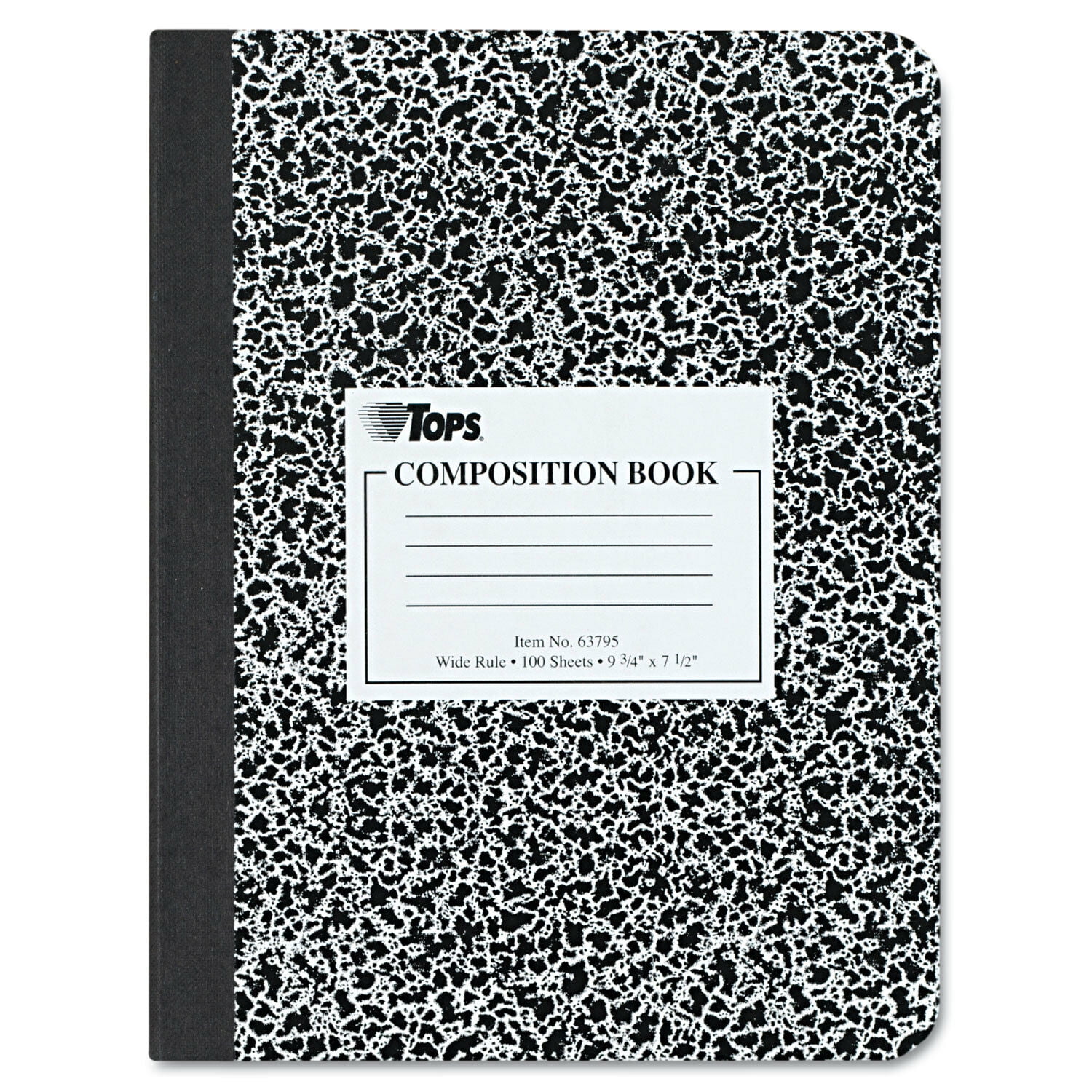 Composition Book W/hard Cover Legal/wide 9 3/4 X 7 1/2 White 200 PAGES 2 