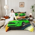 thumbnail image 4 of Castle Fairy Sport Car Queen Comforter Set,Geometric Checkered Flag Bedding Comforter Set, 4 of 8
