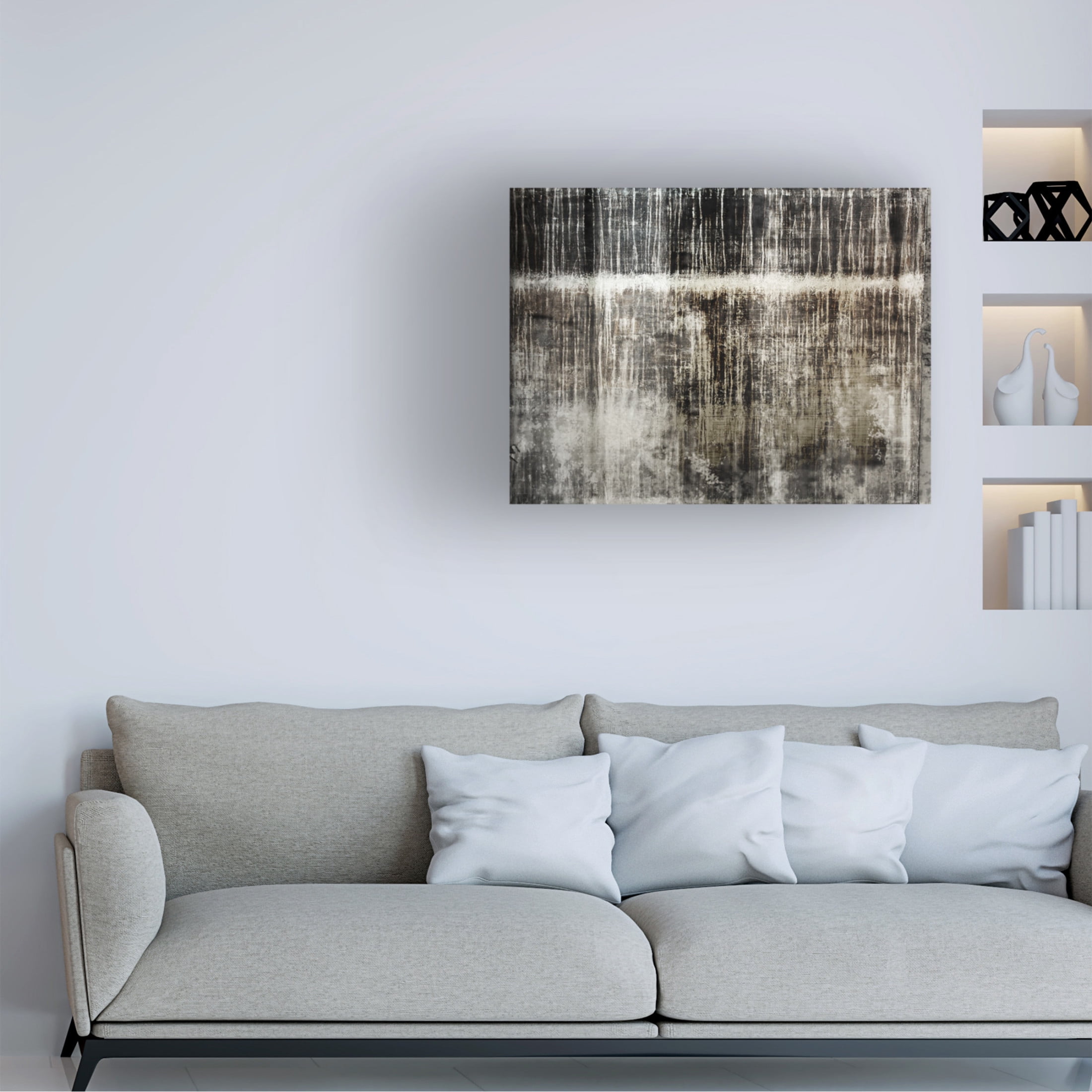 Canvas Wall Art - Sasha 'Linear Evolution' Wall Art for Living Room, Bedroom, or Office Décor by Trademark Fine Art - 32 x 24 Inches
