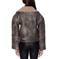 thumbnail image 2 of Walter Baker womens  Richie Shearling Jacket, l, 2 of 4