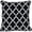 Black and White, variant on HomeStock Rustic Romance Square Throw Pillow, Contemporary Decorative Throw Pillow for Living Room Sofas and Sectionals-Color:Black