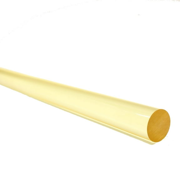 Acrylic Lucite Rod Dowel - 3/4" (19.05mm) x 24" (610mm) - One Rod (Yellow)