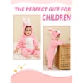 thumbnail image 3 of MICHLEY Unisex Infant Toddler Animal Flannel Hooded Romper Jumpsuit, Fall Winter Warm Soft One-Piece Onesie, Machine Washable, 0-3T, 3 of 7