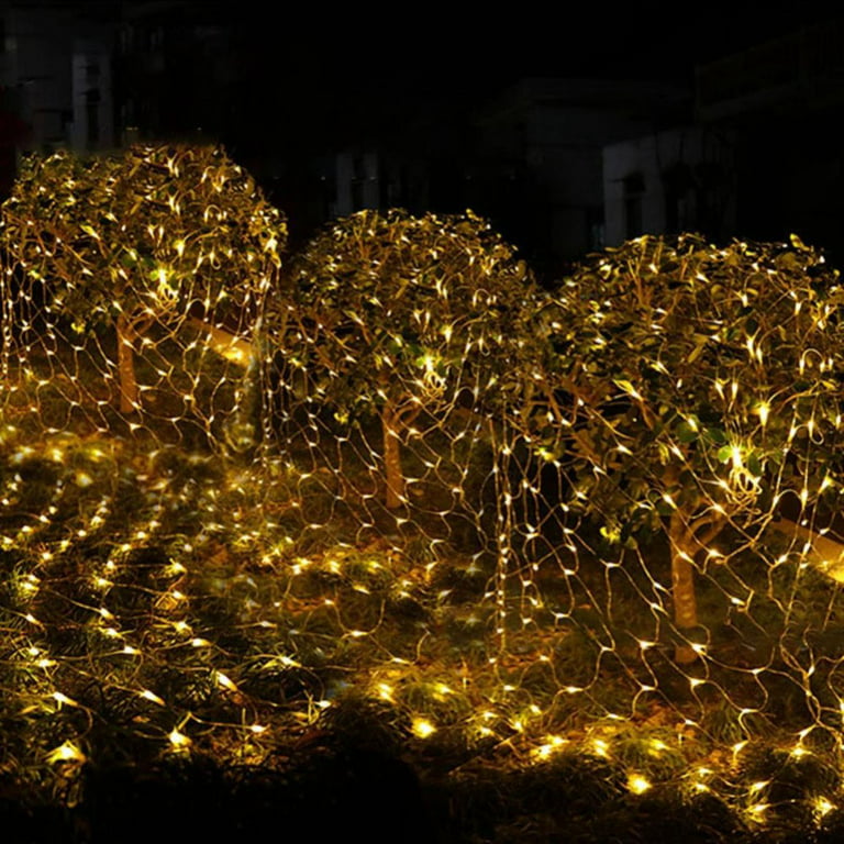 192 led Lights 118x79in Fishing Net Lights Lighting Decoration Outdoor Park  Garden Christmas Day Decoration Light Strip 