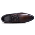 thumbnail image 4 of CMR CHAMARIPA Height Enhancing Shoes - Dress Shoes That Make You Taller - Brown Derby Men Shoes 8CM / 3.15 Inches, 4 of 6