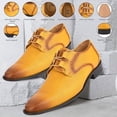 thumbnail image 2 of LIBERTYZENO Men's Classic Formal Oxford Shoes Lace up Leather Dress Shoes, Honey, 2 of 10